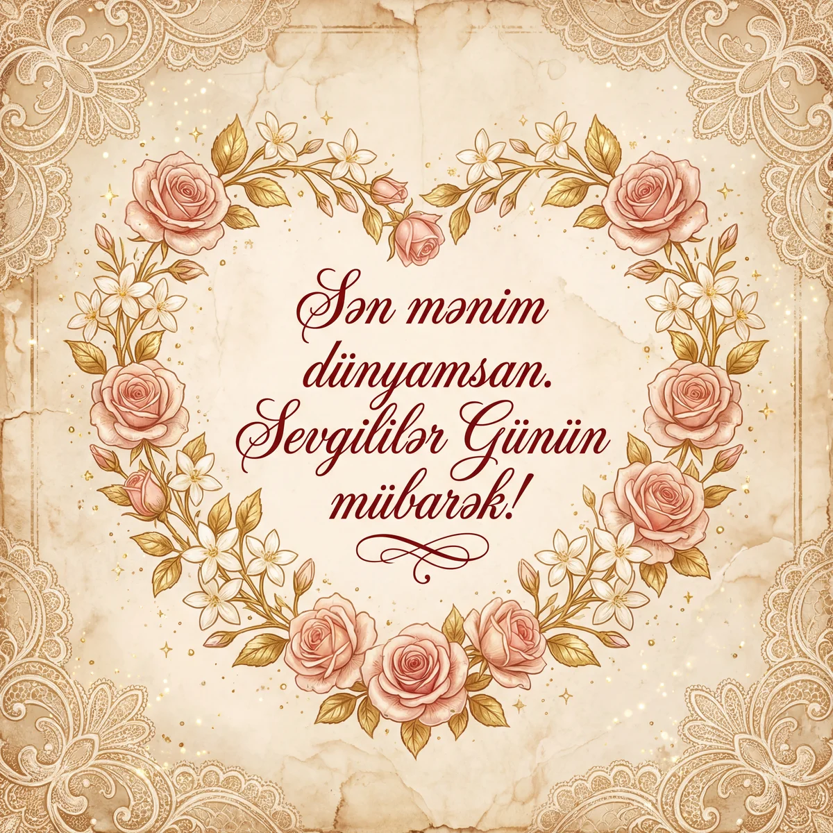 Sevgililər Günü üçün təbrik kartı