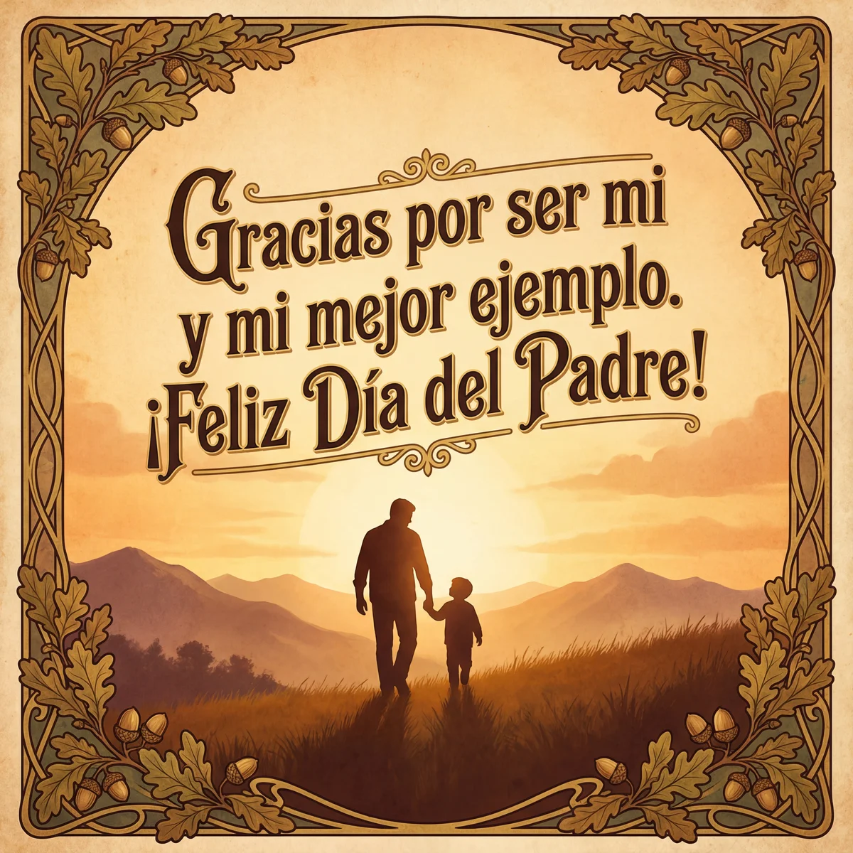 Felicitación emotiva para el Día del Padre