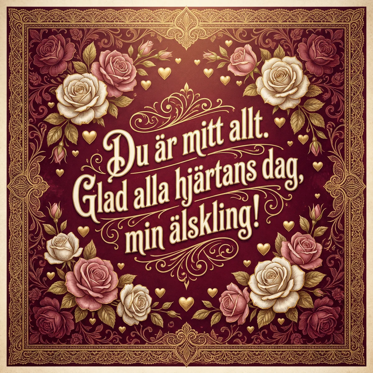 Alla hjärtans dag hälsning till min älskling