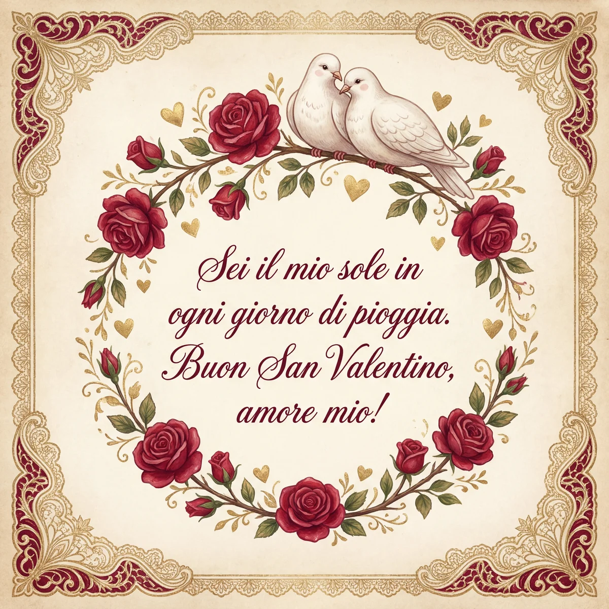 biglietto d'amore per San Valentino per la mia dolce metà