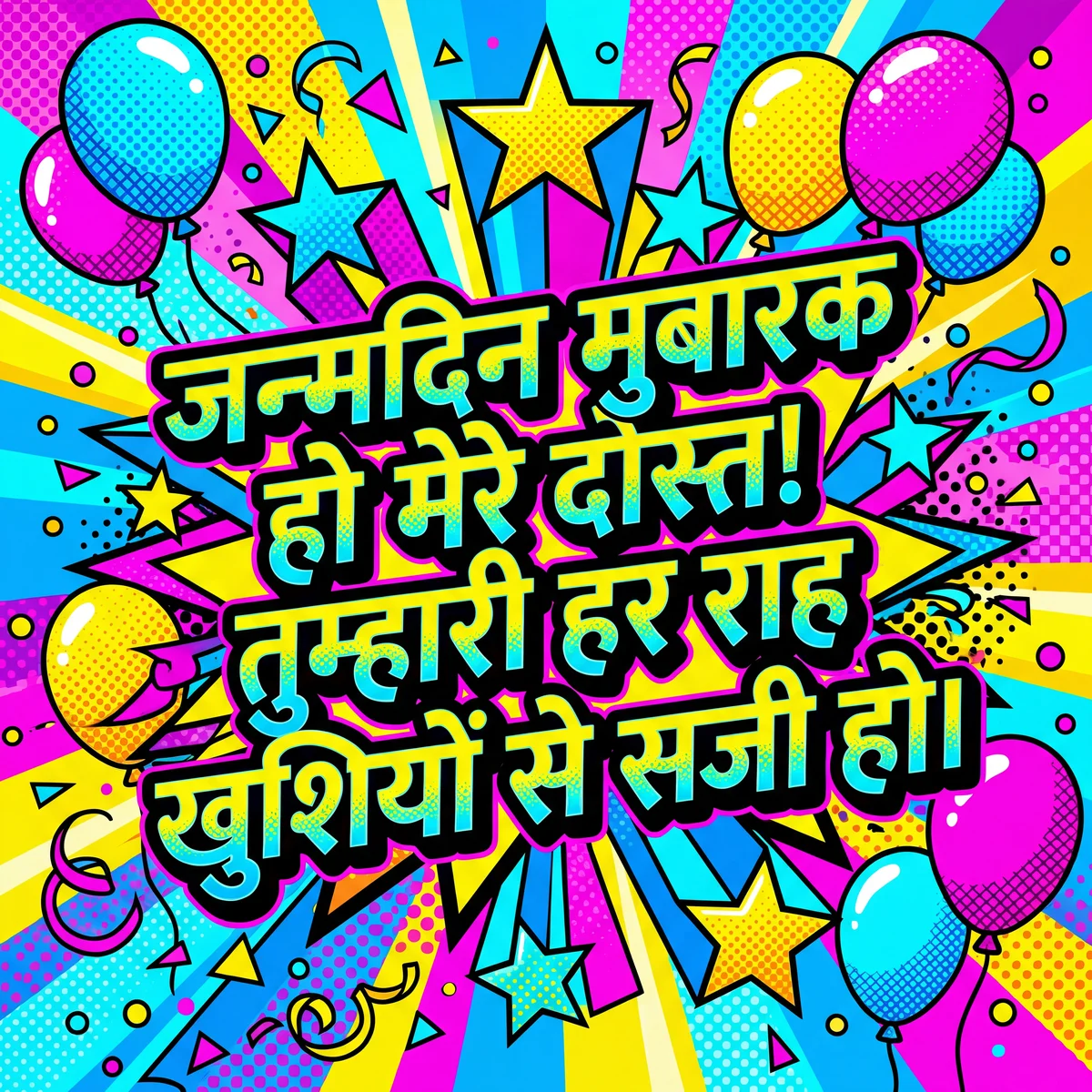 दोस्त को जन्मदिन की शुभकामनाएँ