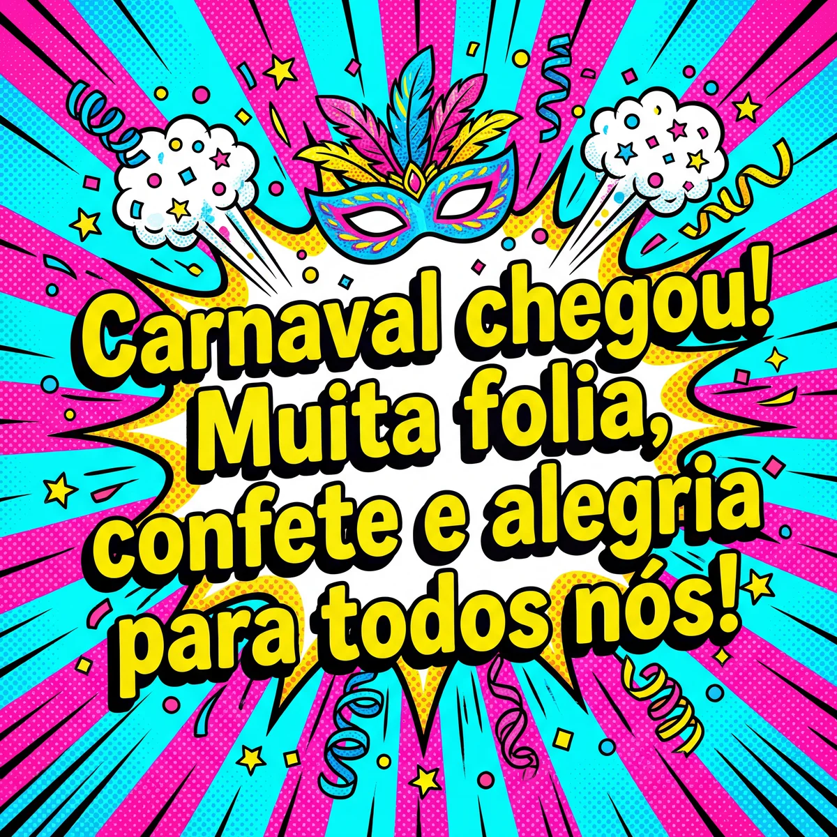Mensagem divertida de Carnaval para amigos e família