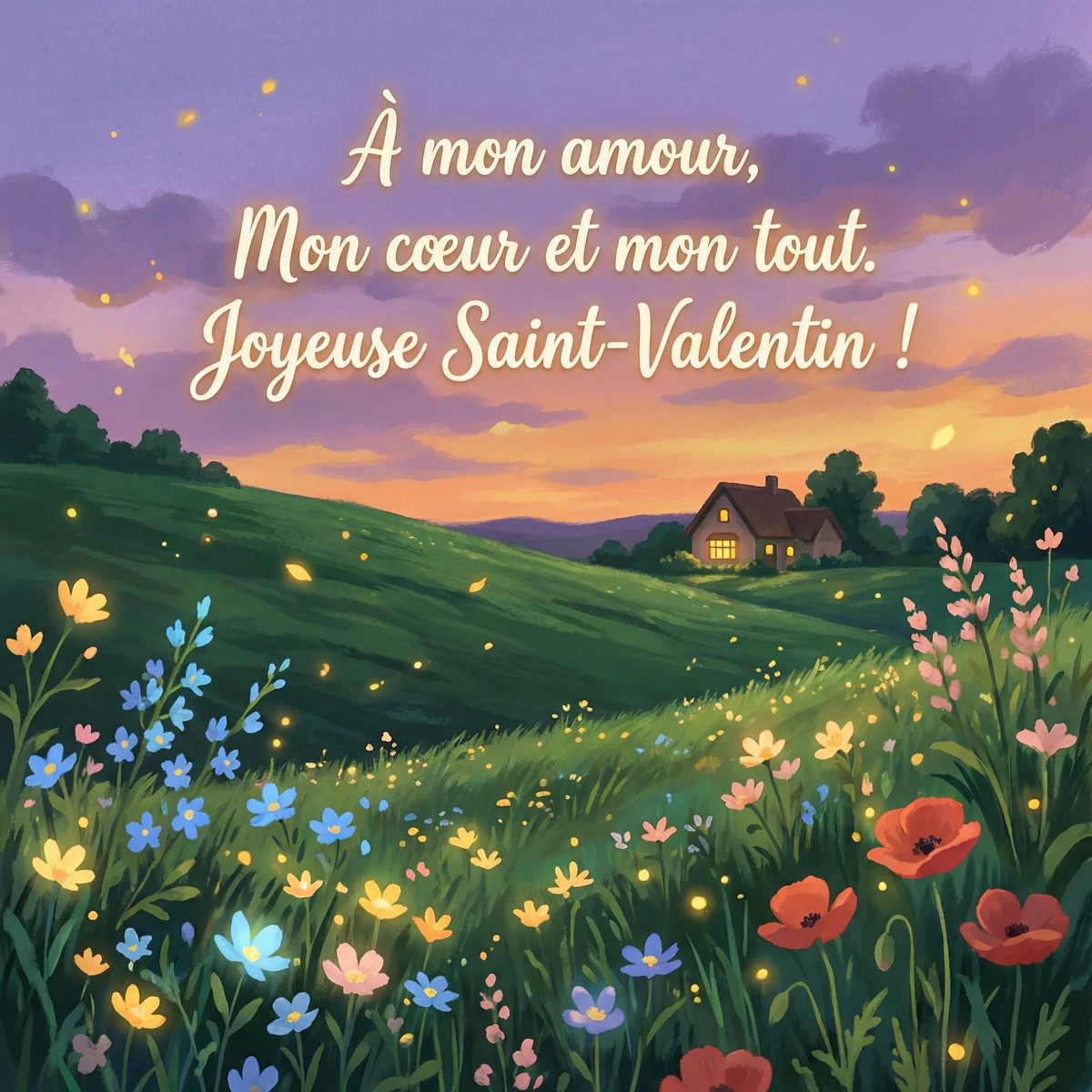 Carte de Saint-Valentin pour mon amour