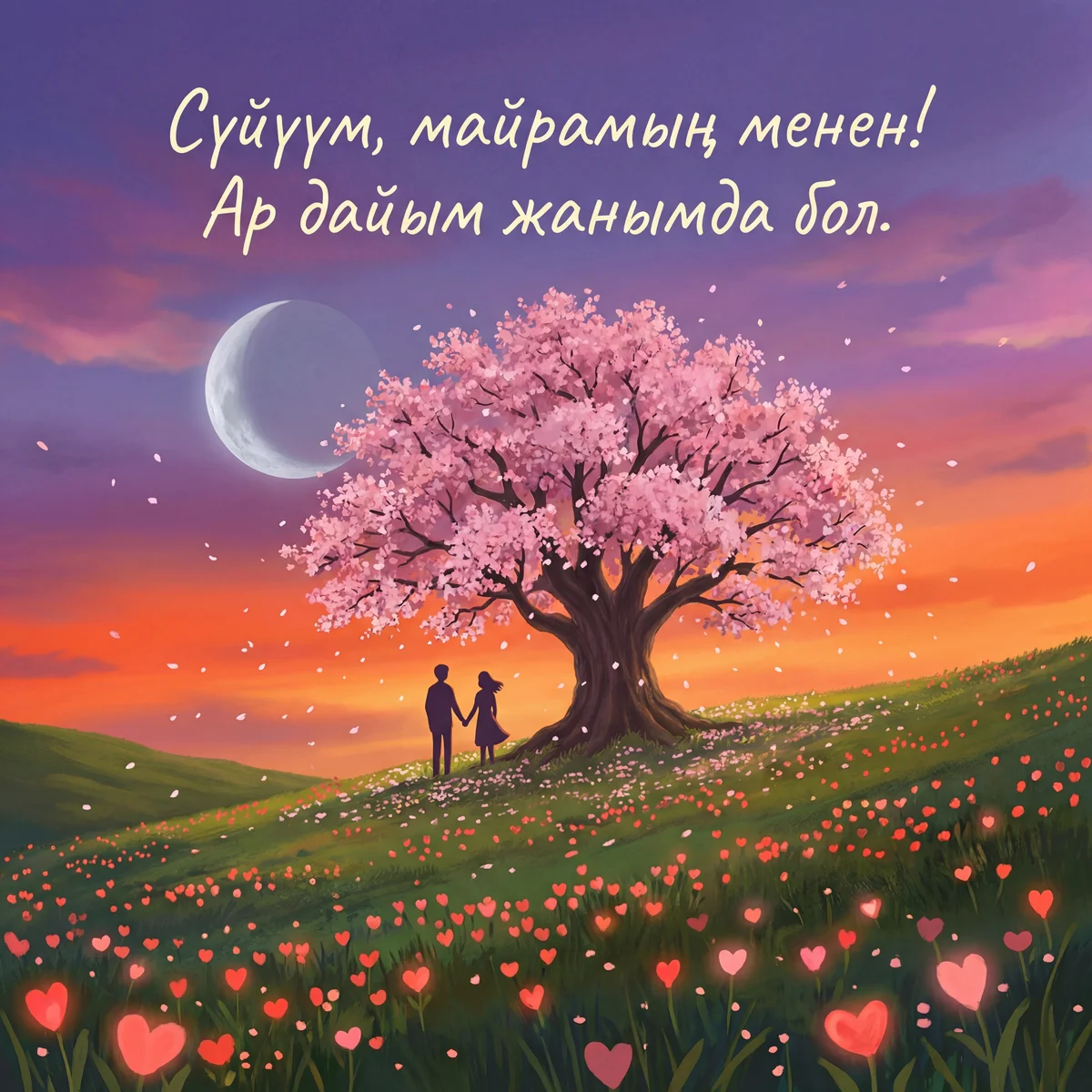 Сүйүктүүгө Валентин күнү менен куттуктоо