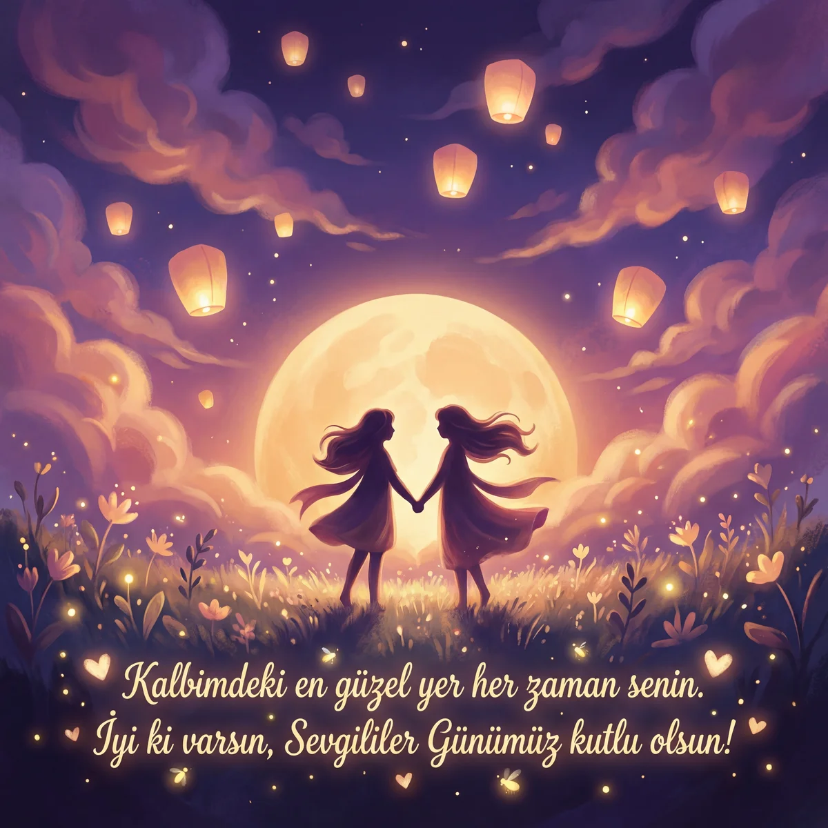 Sevgiliye özel Sevgililer Günü kartı mesajı