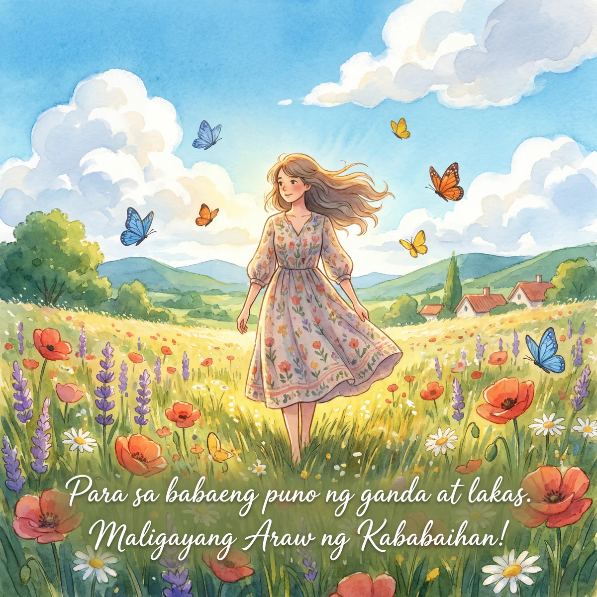 Maikling mensahe para sa kard ng Araw ng Kababaihan.