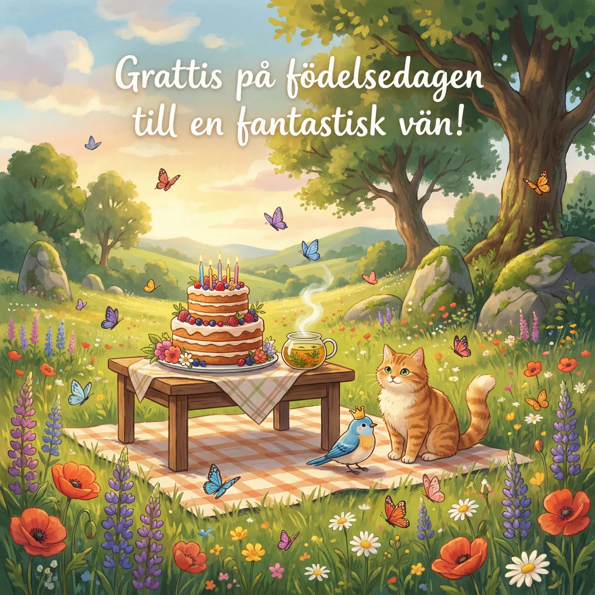 grattis på födelsedagen till en vän