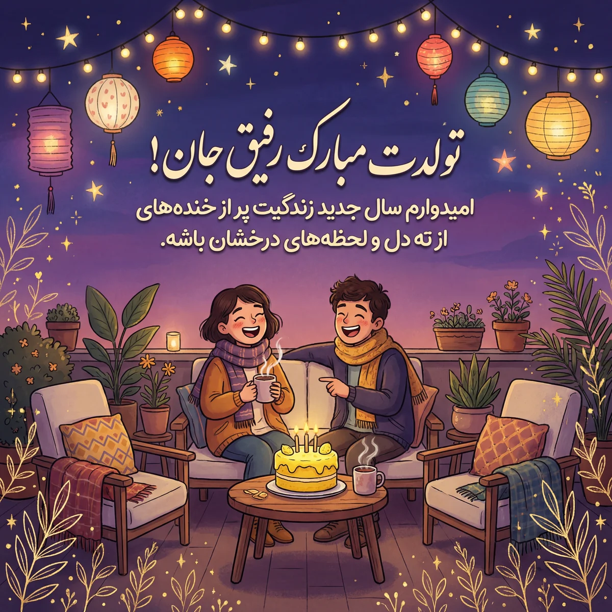 تبریک تولد برای دوستم