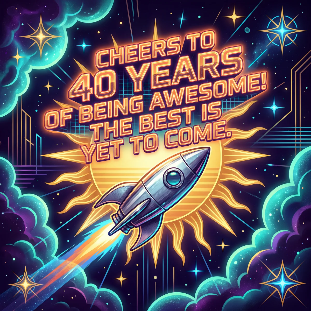 Happy Birthday card for a friend turning 40