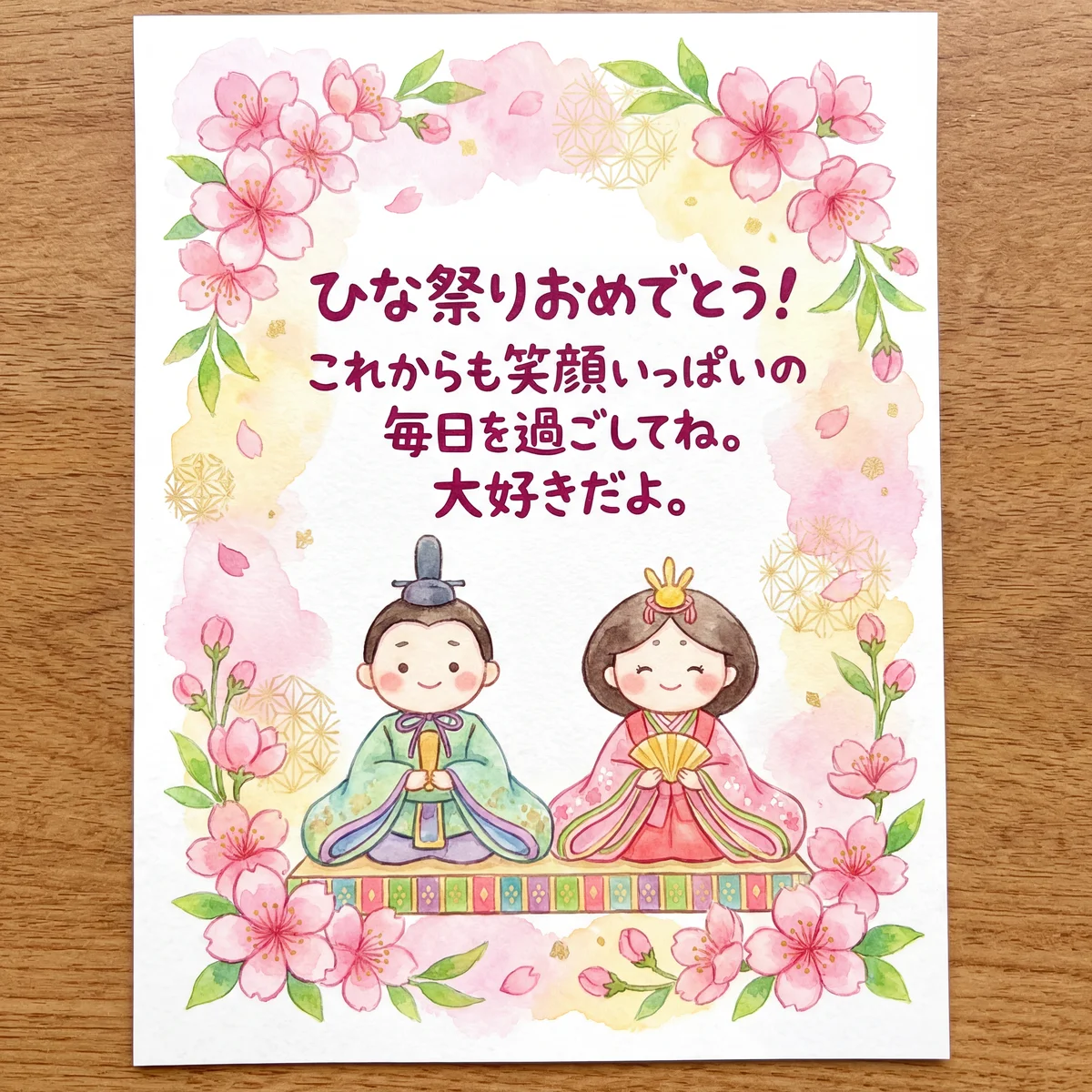 可愛い娘へ贈る、ひな祭りのお祝いメッセージ