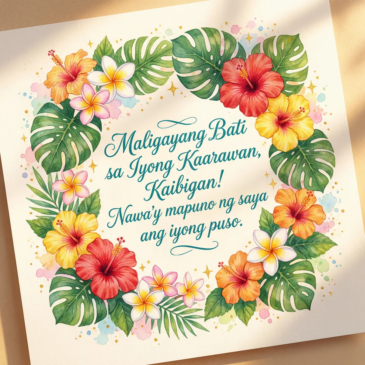 maligayang bati sa kaarawan, kaibigan!