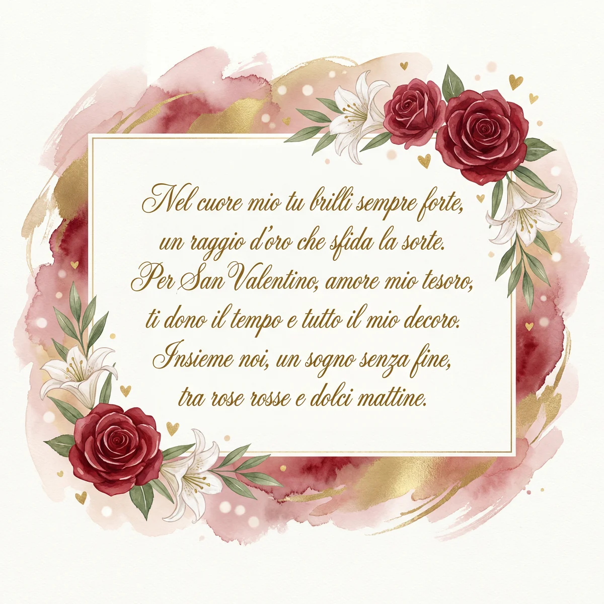 Biglietto d'amore per San Valentino per il mio tesoro