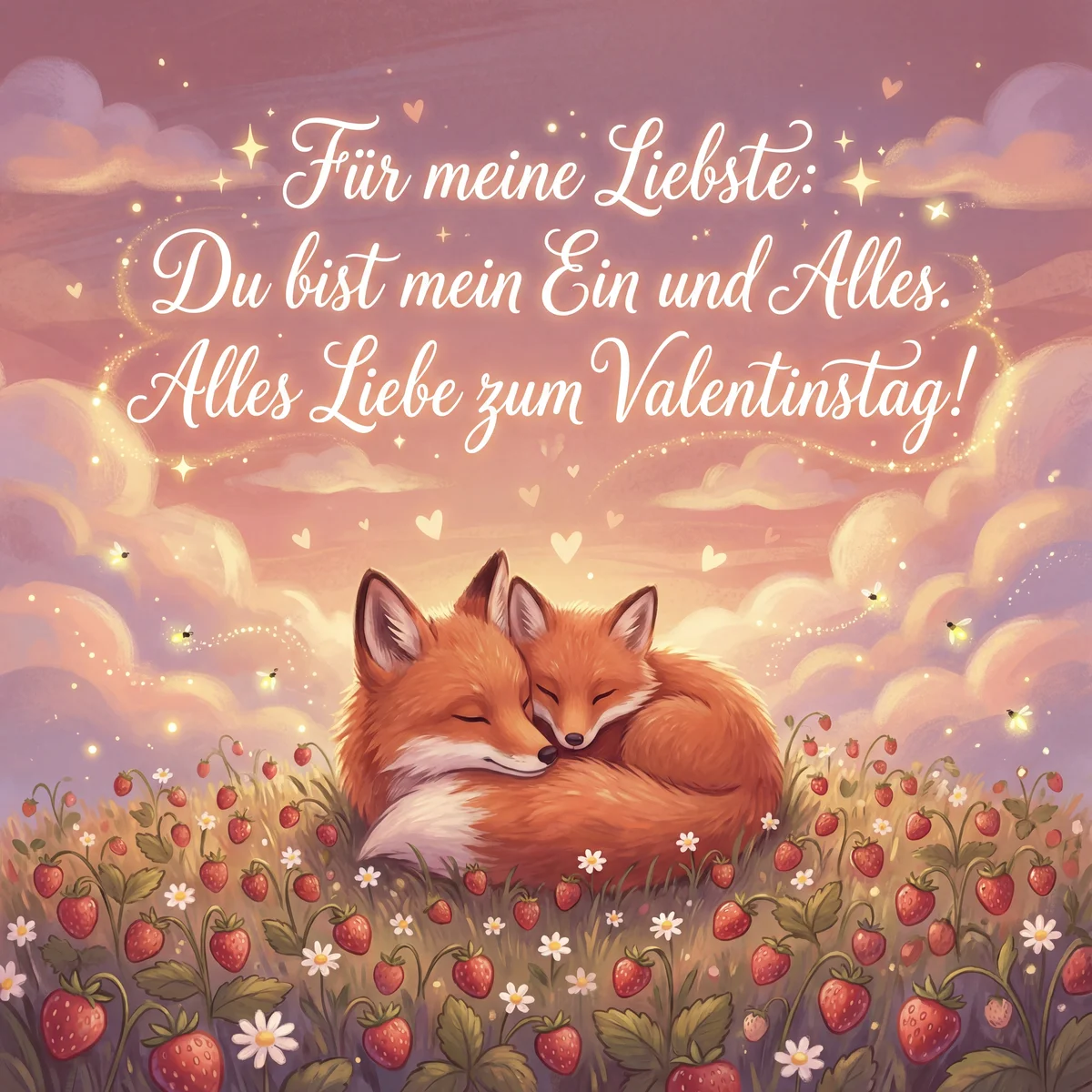Valentinstag Grußkarte für meine Liebste