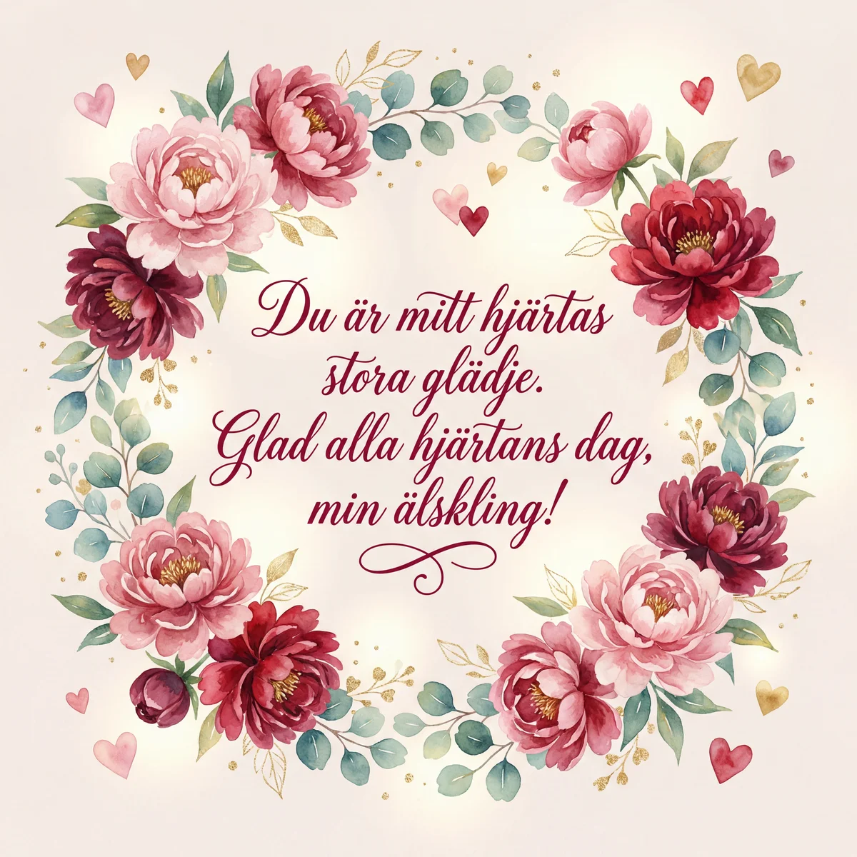 Alla hjärtans dag hälsning till min älskling