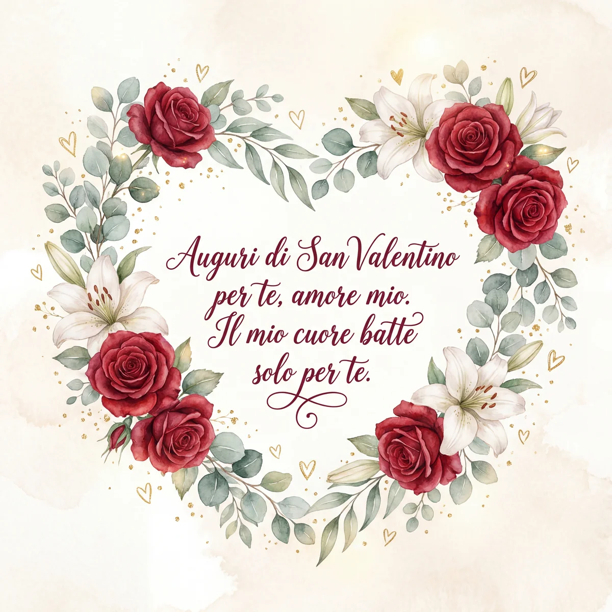Auguri di San Valentino per te, amore mio