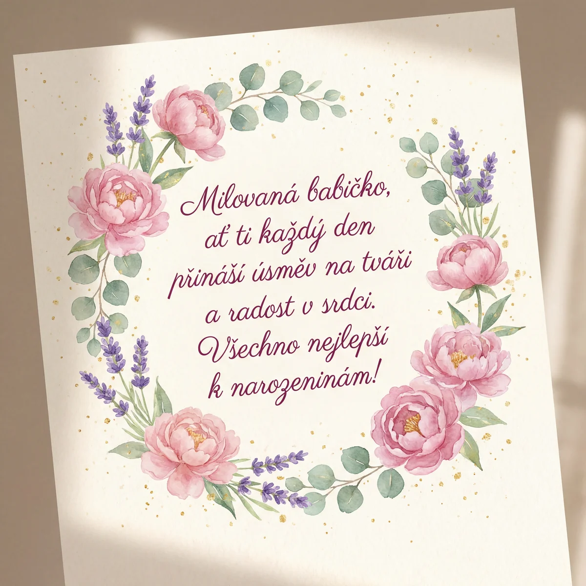 Přání k narozeninám pro babičku