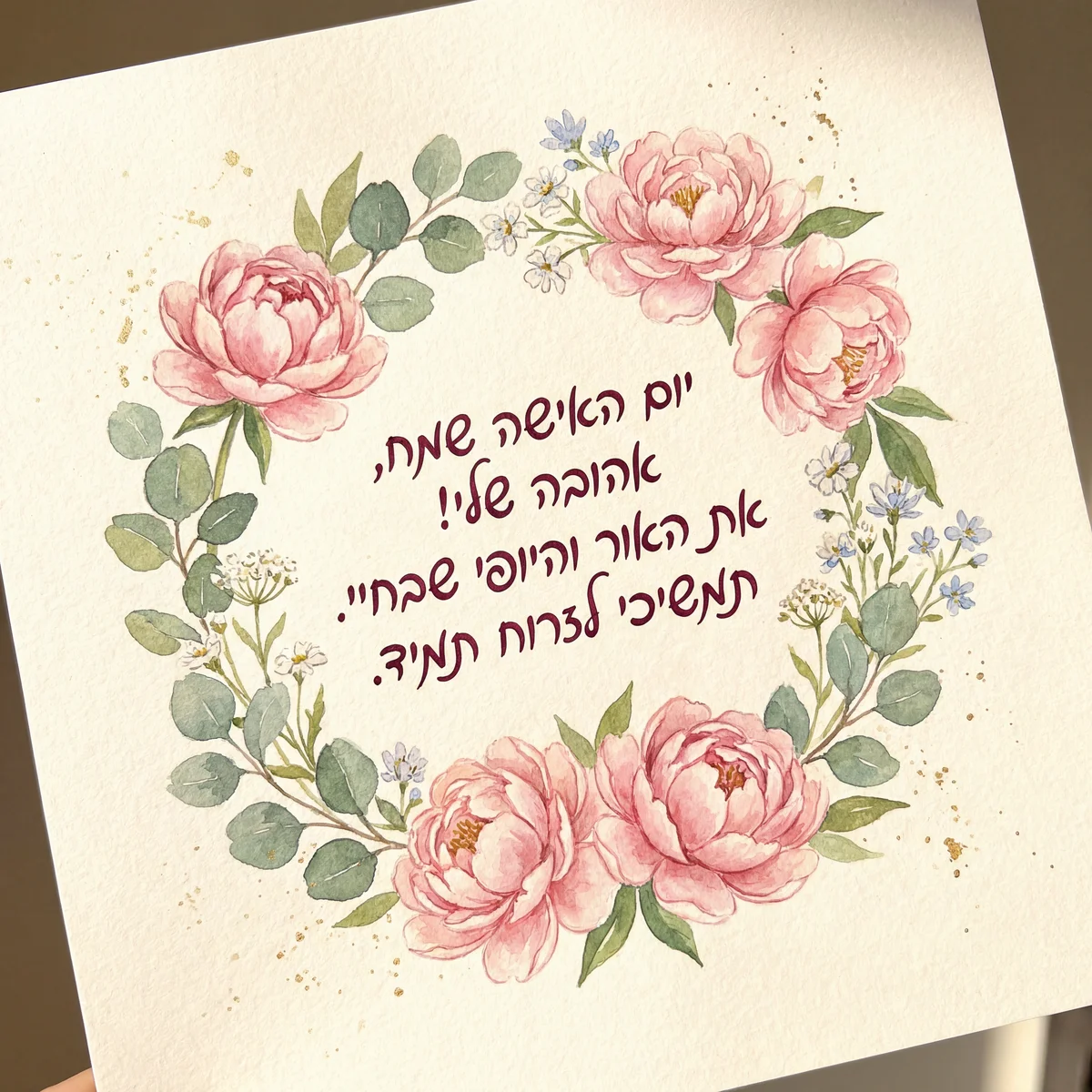 ברכה לאישה אהובה ליום האישה הבינלאומי