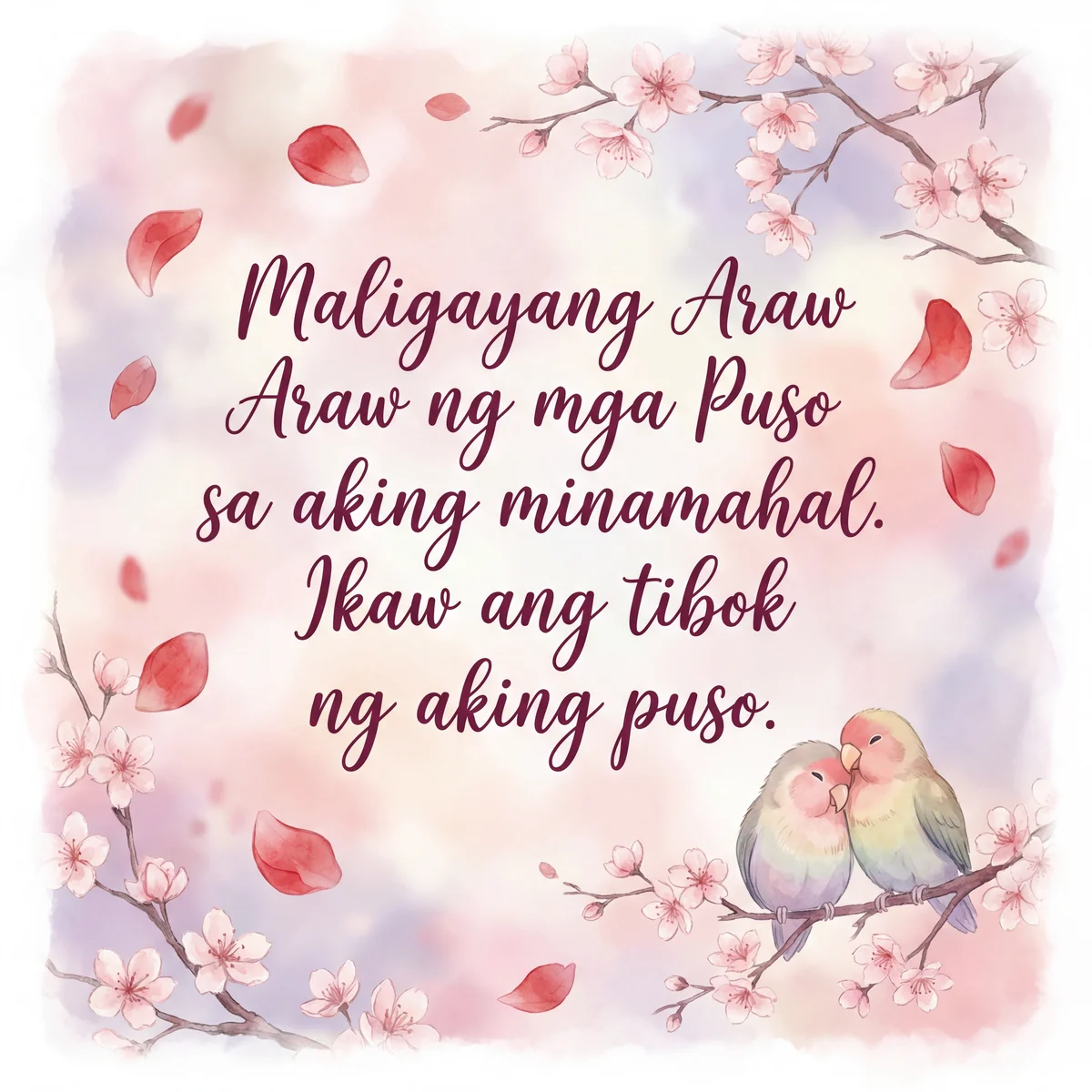 Maligayang Araw ng mga Puso sa aking minamahal