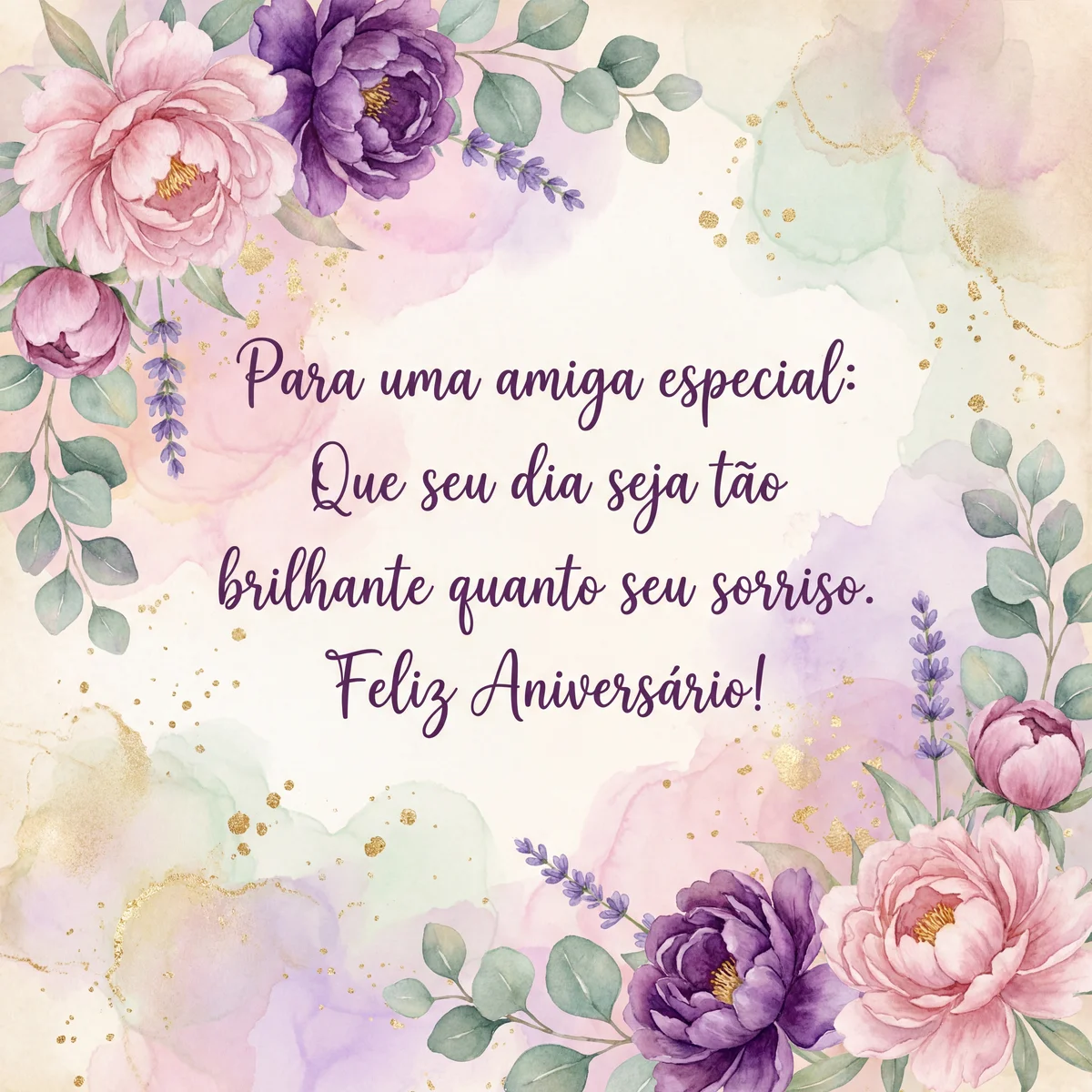 Cartão de aniversário para uma amiga especial