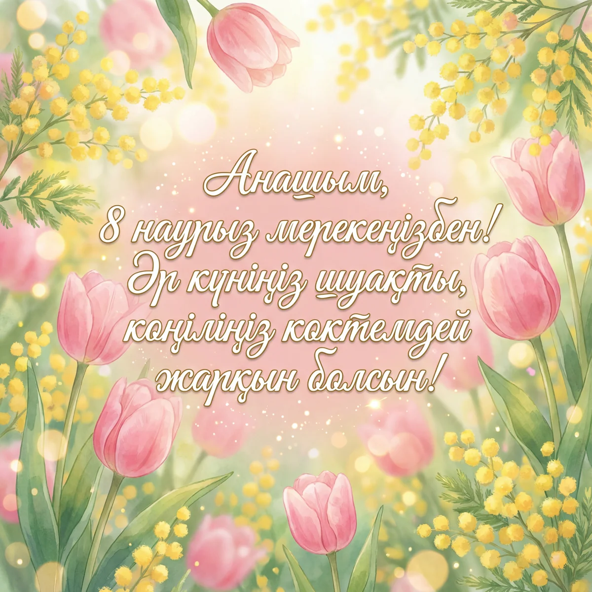 8 наурызбен анамды құттықтауға арналған сөздер