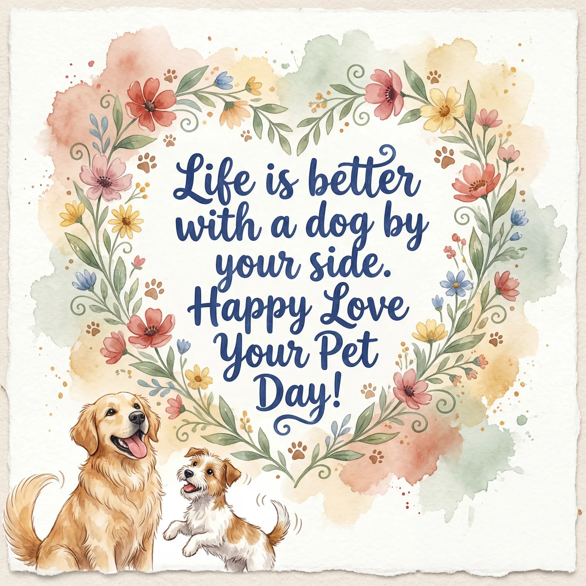 Happy Love Your Pet Day card for a dog owner