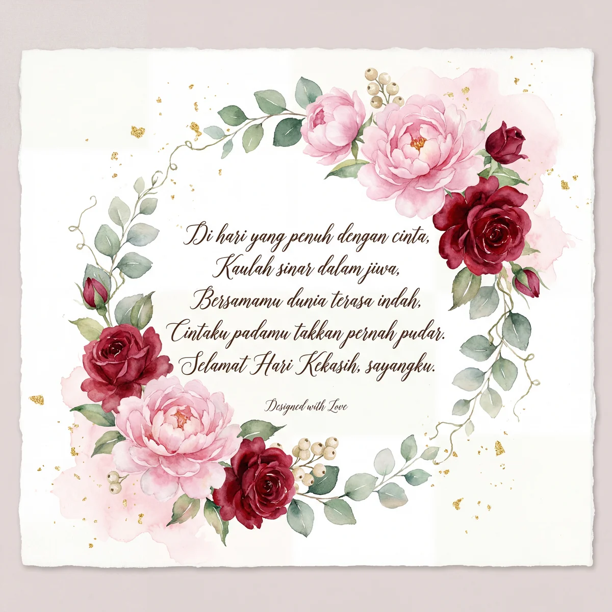 kad ucapan Hari Kekasih untuk pasangan tercinta