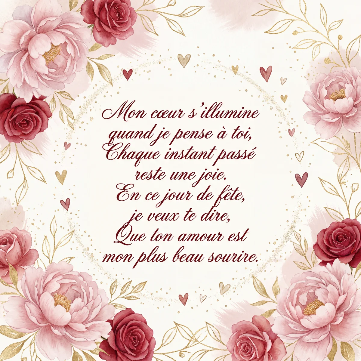 carte de Saint-Valentin pour mon amour