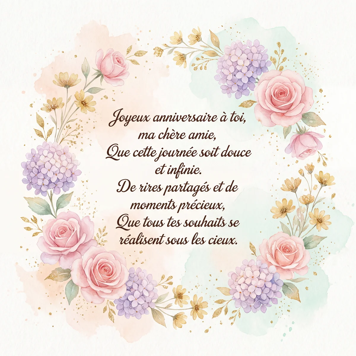 carte d'anniversaire pour ma meilleure amie