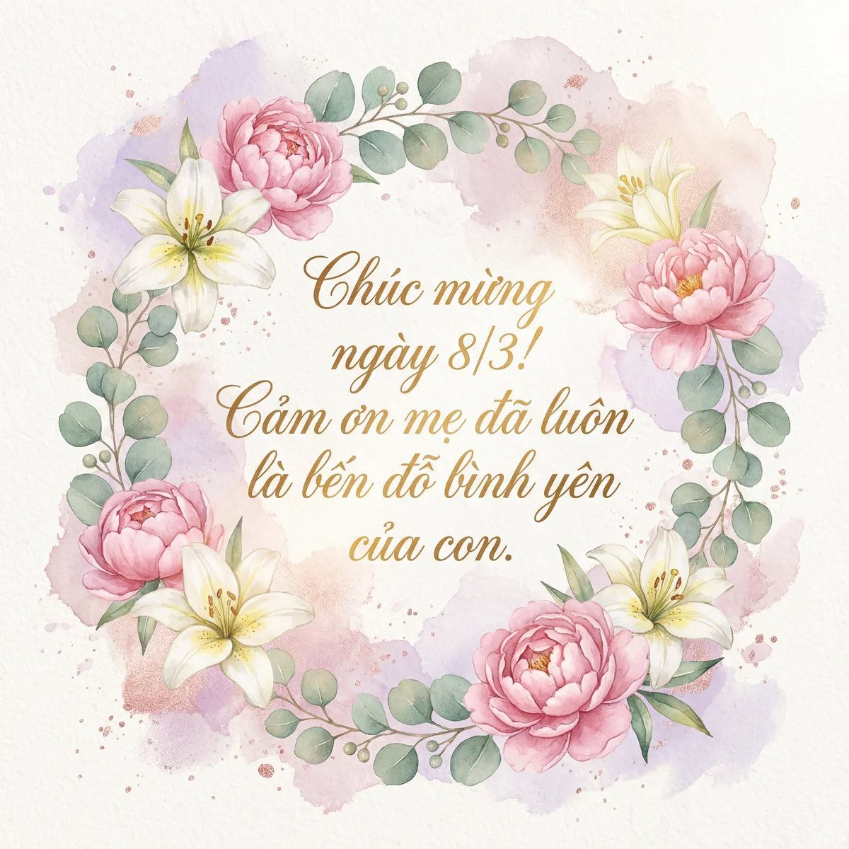 Thiệp chúc mừng Ngày Quốc tế Phụ nữ 8/3 cho mẹ