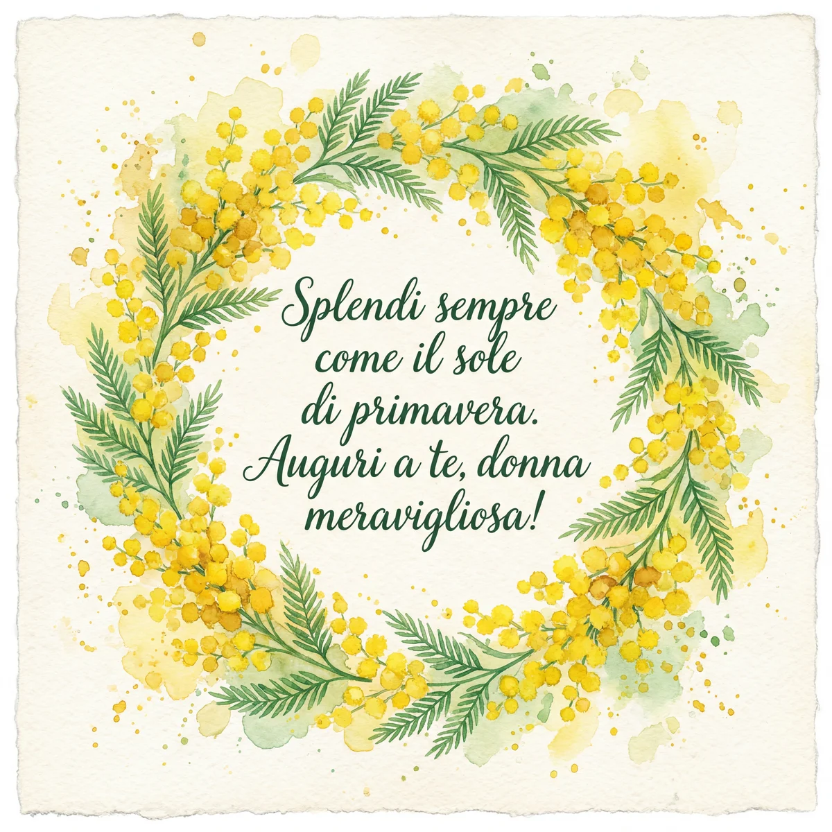 Messaggio d'auguri per la Festa della Donna