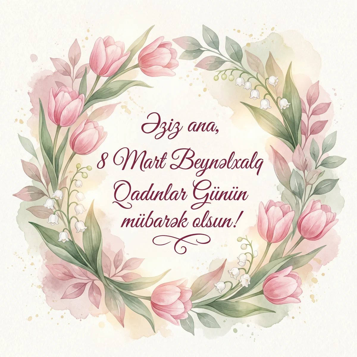 Əziz ana, 8 Mart Qadınlar Günün mübarək olsun!