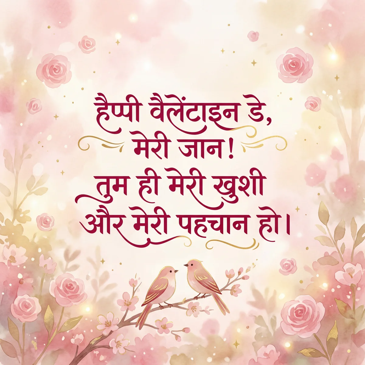 मेरे प्यार को वेलेंटाइन डे की हार्दिक शुभकामनाएँ।