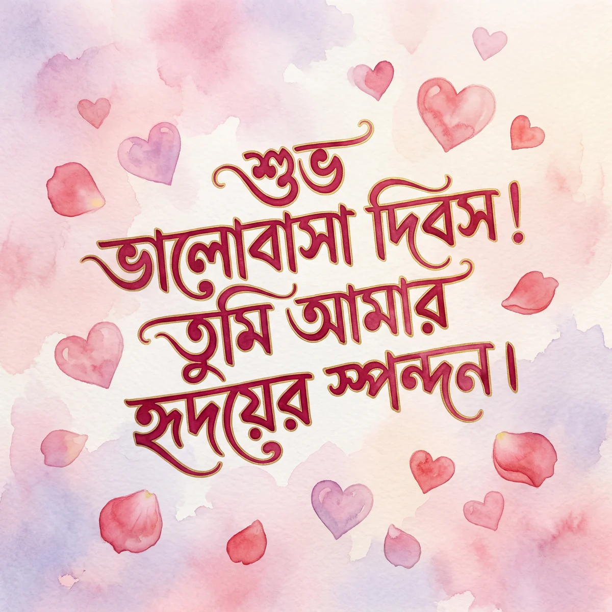 প্রিয়জনকে ভালোবাসা দিবসের শুভেচ্ছা কার্ড