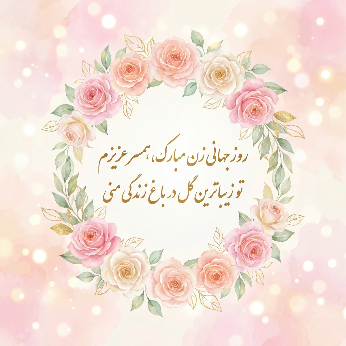 تبریک روز جهانی زن برای همسر عزیزم