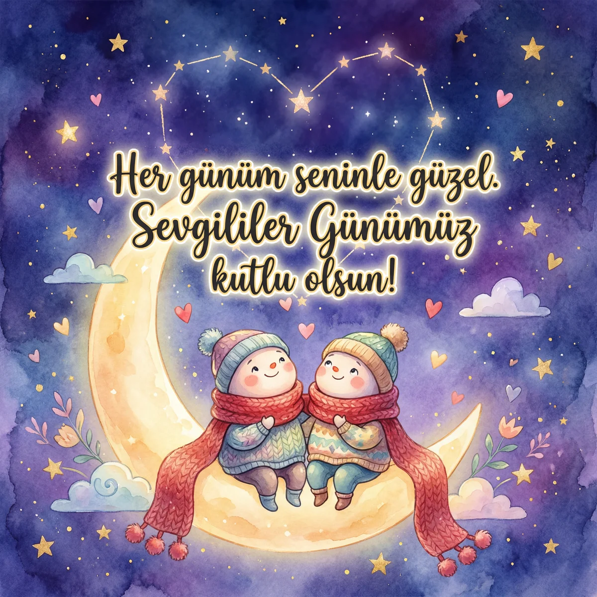Sevgililer Günü kartı için kısa mesaj