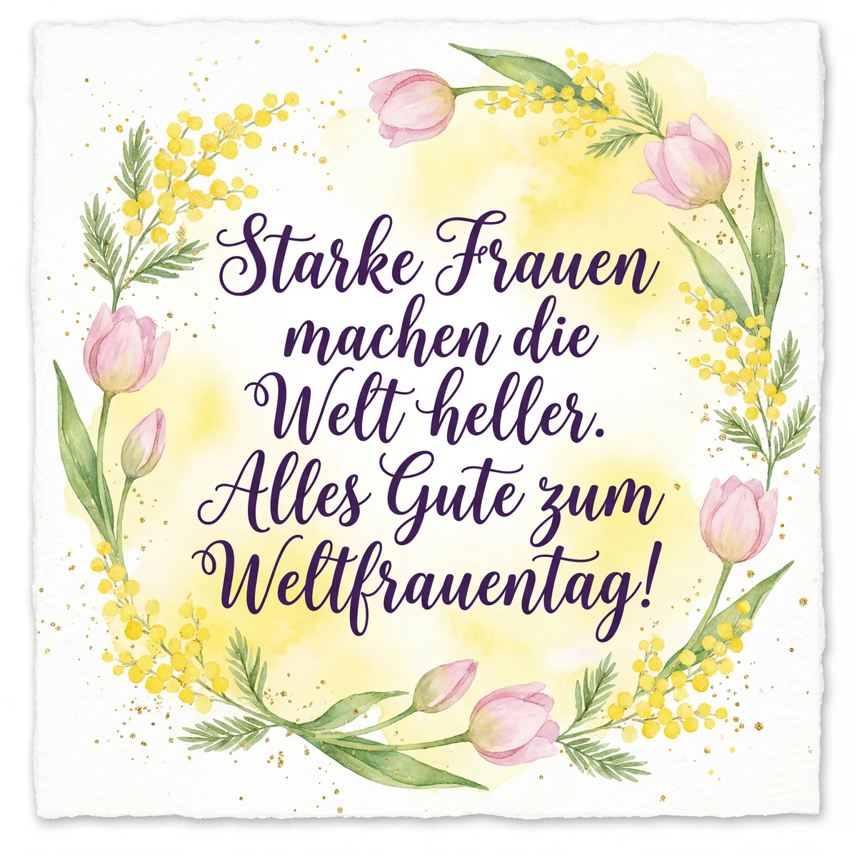 Glückwunschkarte zum Weltfrauentag für eine Kollegin