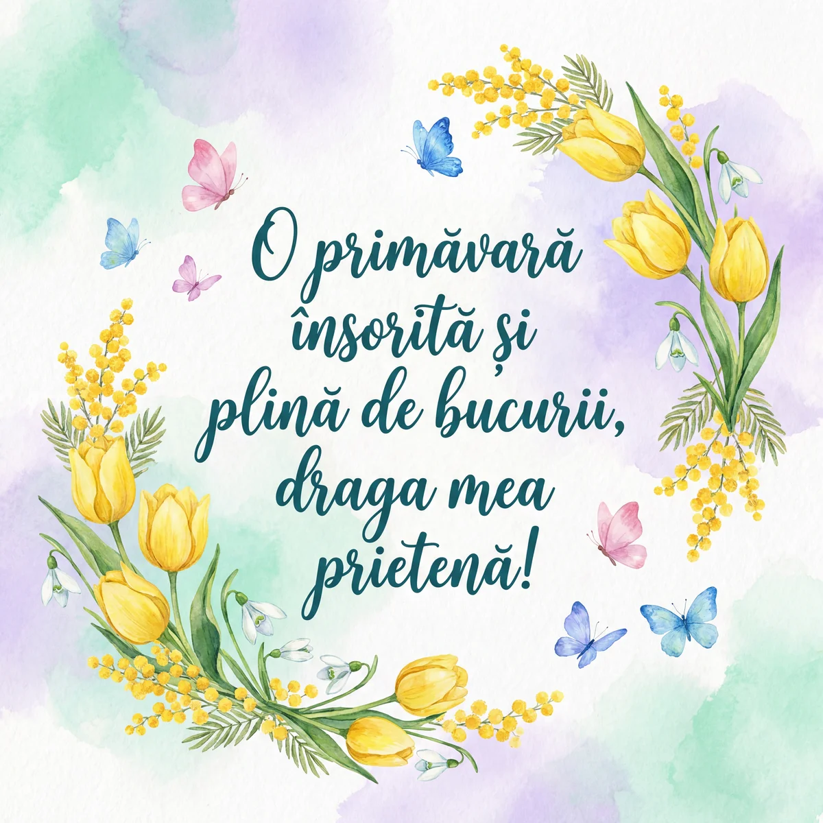 felicitări de primăvară pentru o prietenă