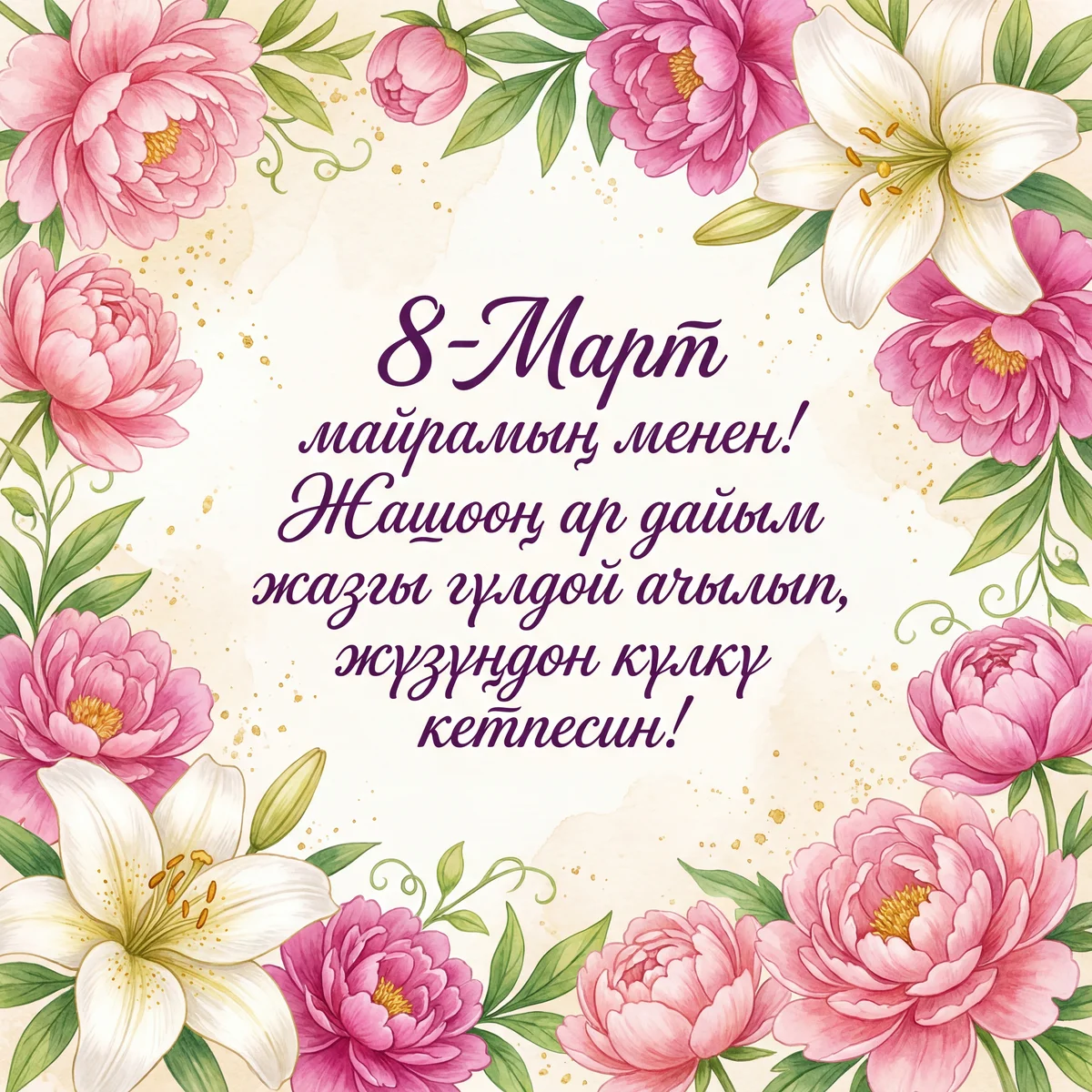 8-Март майрамың менен!