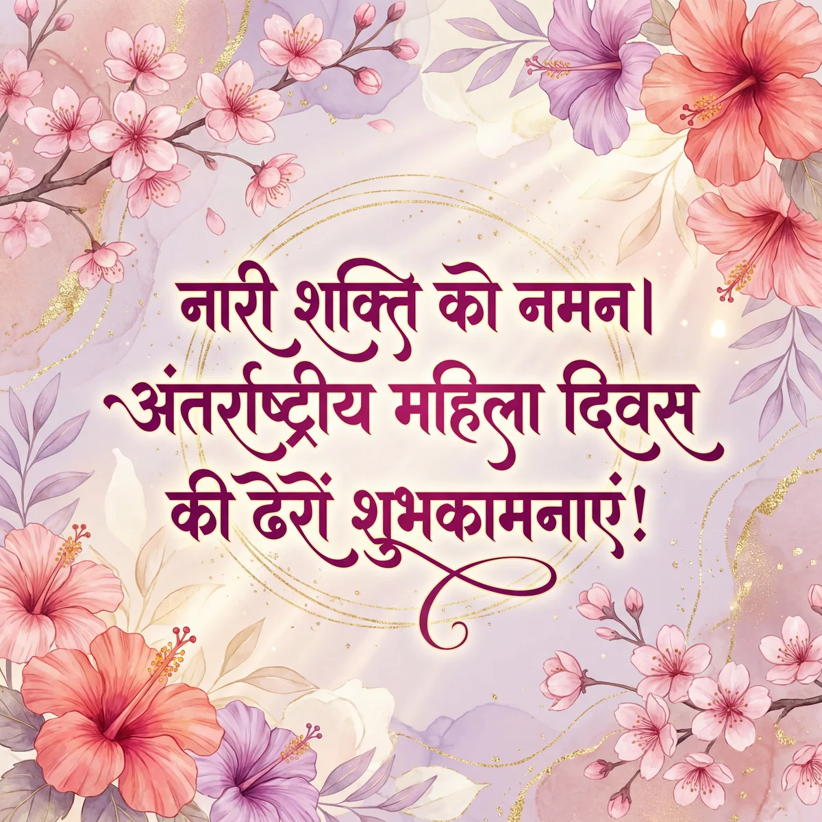 अंतर्राष्ट्रीय महिला दिवस पर शुभकामना संदेश