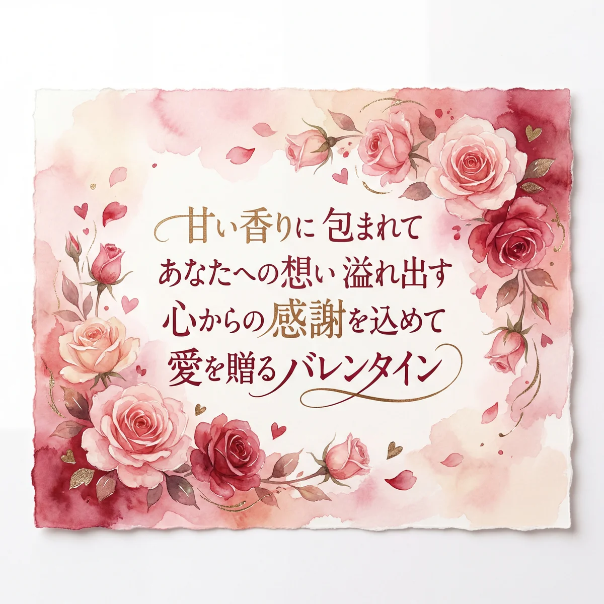 恋人へのバレンタインカード