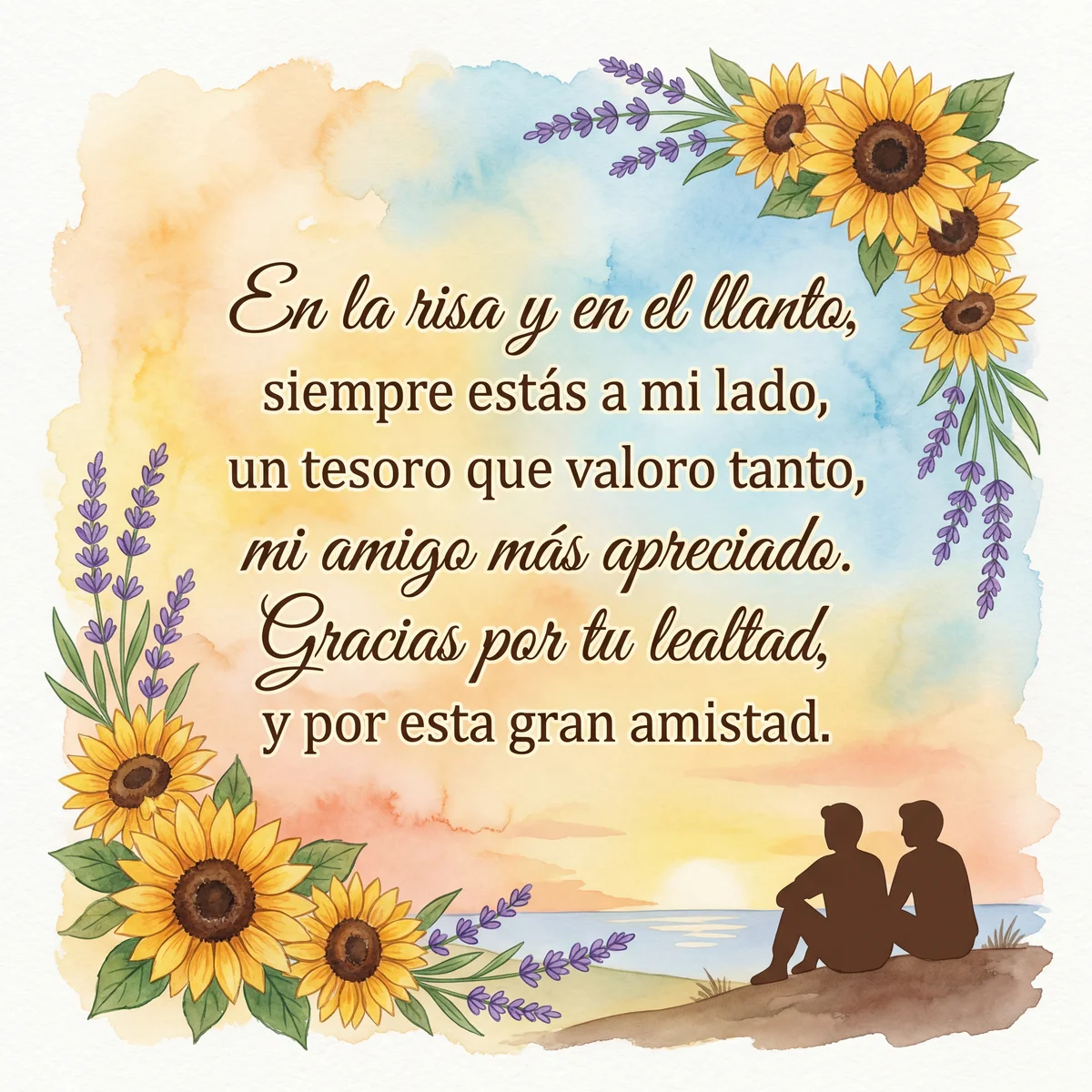 Tarjeta para mi mejor amigo en el Día de la Amistad