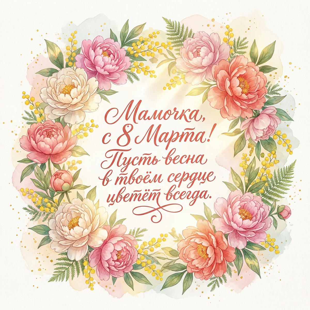 Короткое поздравление с 8 Марта для мамы