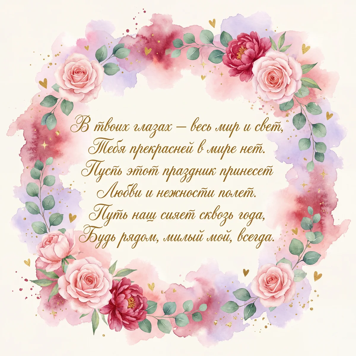 Открытка любимому человеку на День святого Валентина