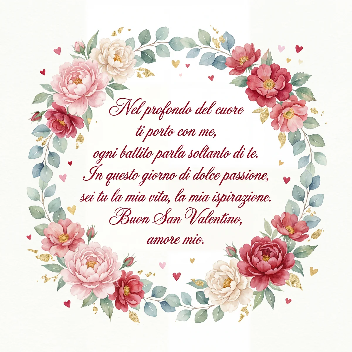 Auguri di buon San Valentino alla persona che amo