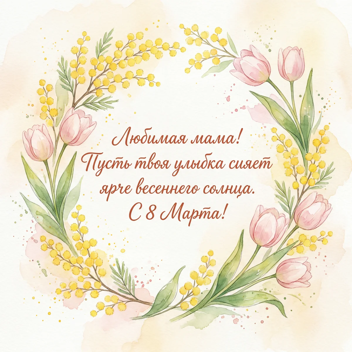 Поздравление с 8 Марта для любимой мамы