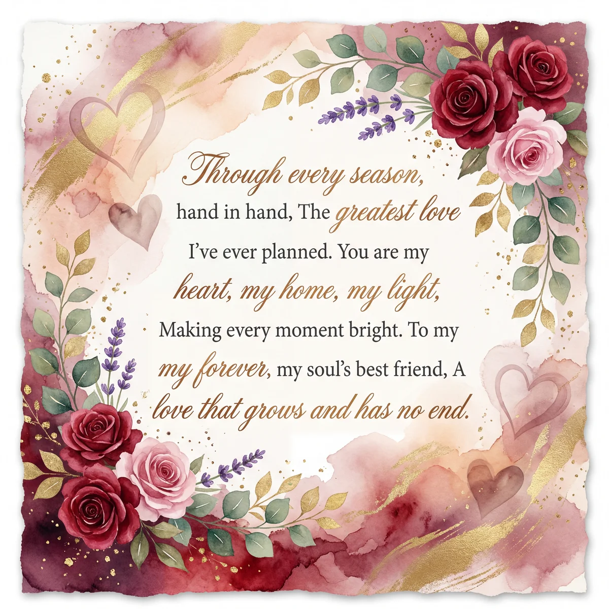 Valentine's Day card message for my spouse