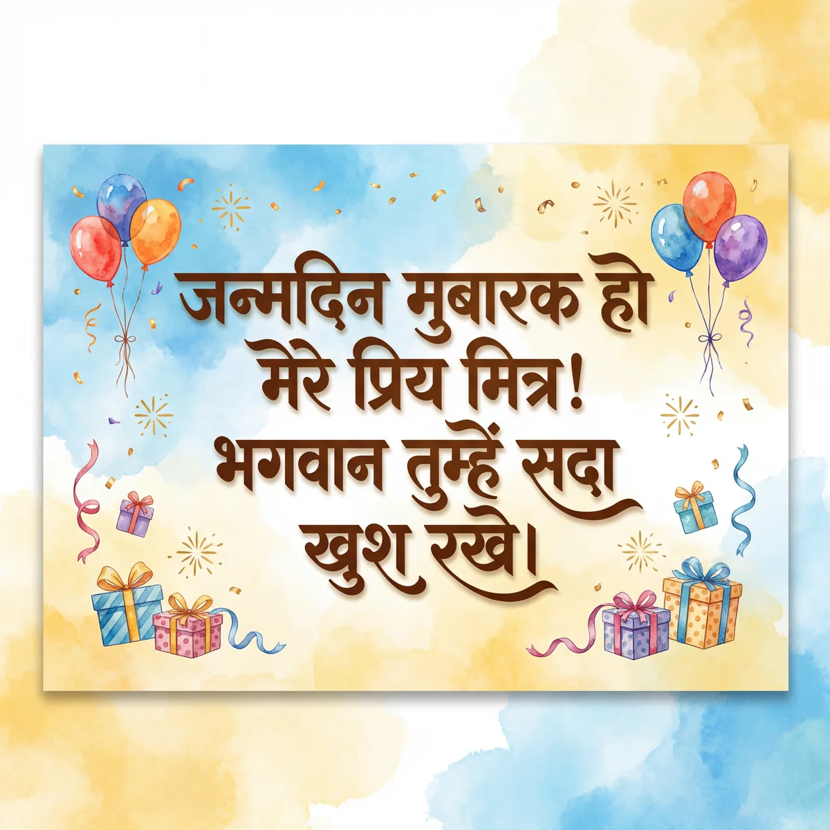 जन्मदिन की हार्दिक शुभकामनाएँ दोस्त