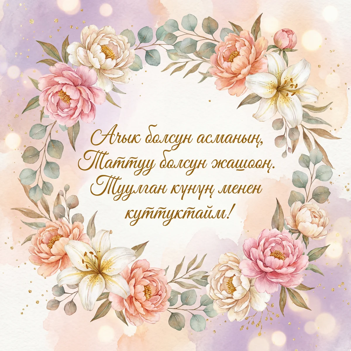 Туулган кун жонундо куттуктоо