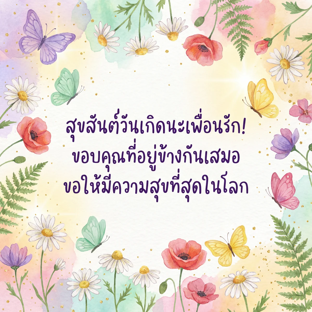 คำอวยพรวันเกิดสำหรับเพื่อนสนิท