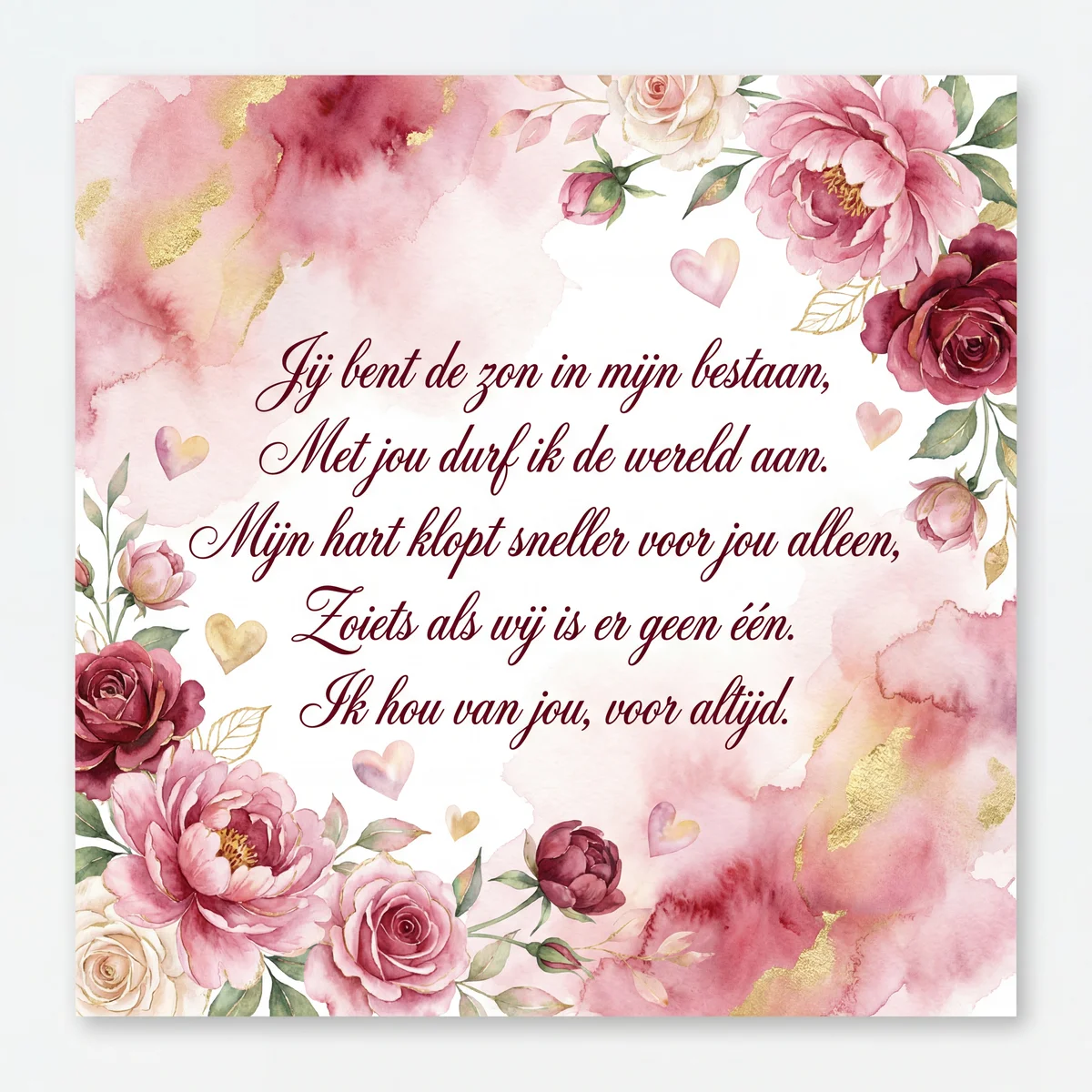 Valentijnsdag kaart voor geliefde